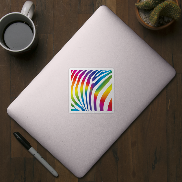 Rainbow Zebra Pattern by williamcuccio